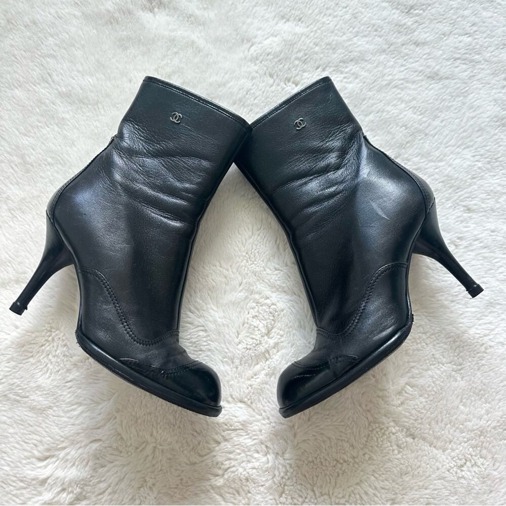 CHANEL women heel boots size 36 EU Authentic